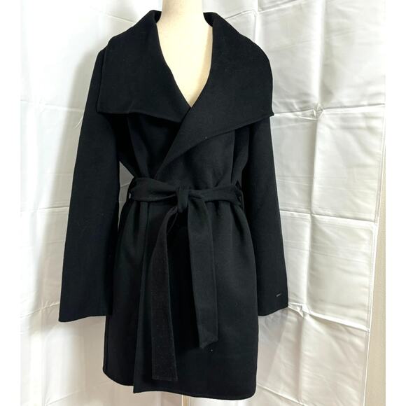 Tahari Jackets & Blazers - NWOT Tahari 3/4 Length Wool Wrap Coat Black Size L